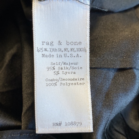 Rag and Bone Lace Sleeve Top Long Sleeve Crewneck Black Shirt Blouse Sz M - Picture 9 of 9